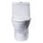 EAGO 1.28 GPF Elongated Comfort Height Chair Height Floor Mounted One-Piece Toilet with Seat Included