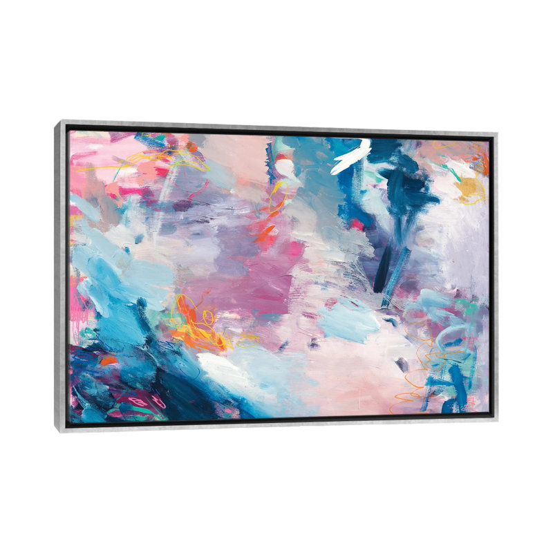 "Mad About You" par Amira Rahim, reproduction d’art, Pas de tapis, Toile avec cadre argenté, H 40 po x l 60 po x 1,5 po
