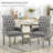 Upholstered Tufted Arm Dining Chairs-648702694