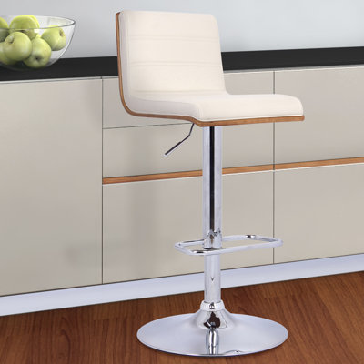 Swivel Upholstered Adjustable Height Counter Stool