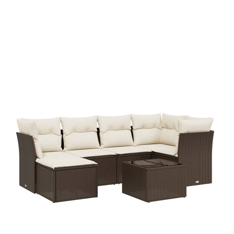 Vidaxl Garden Sofa Set, Brown