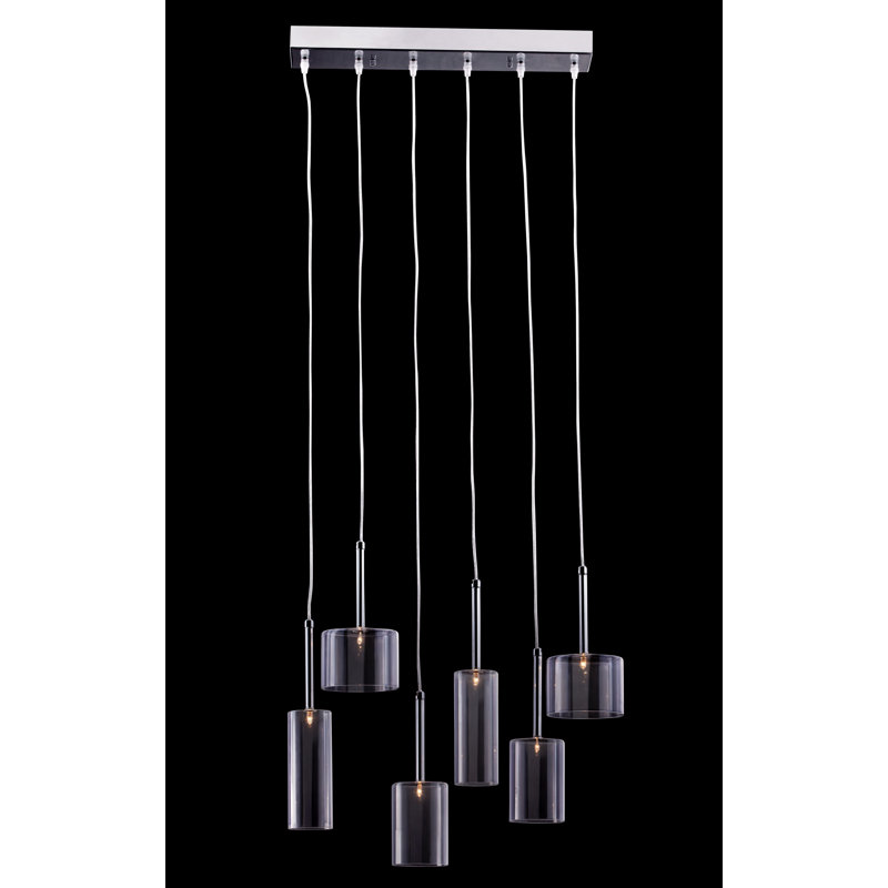 Abe 6 - Light Chrome Kitchen Island Pendant