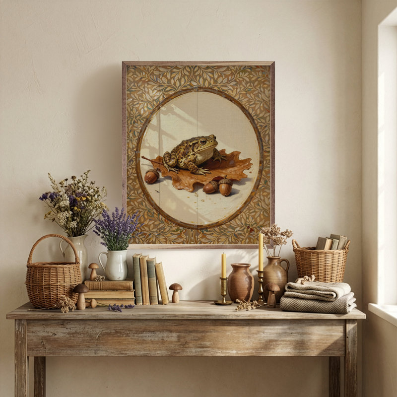 Toad On Oak Leaf Looking Right, 40" H x 32" W