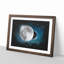 Earth Behind The Moon Paint Splash - Picture Frame Graphic Art-56915816-56915817