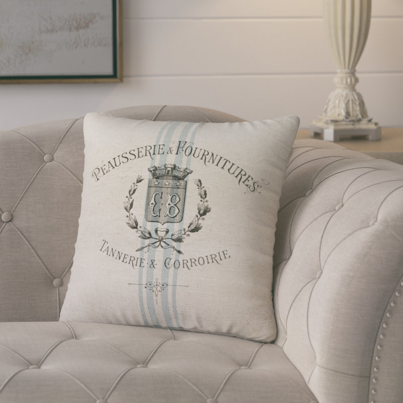 Linen Reversible Throw Pillow, 18" H x 18" W x 8" D