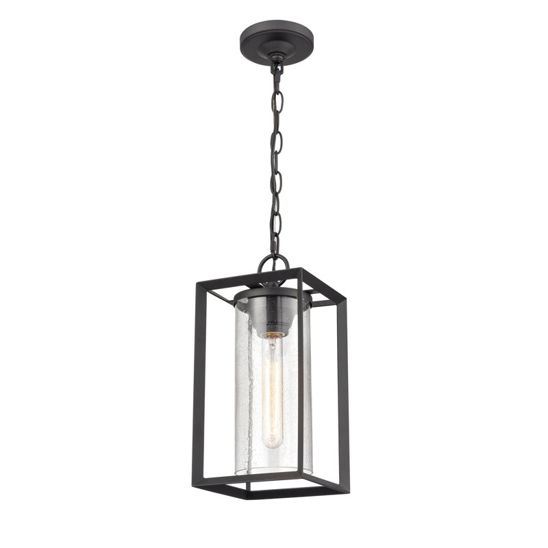 1 lumière 6,5 po Noir thermolaqué pour l'extérieur, Noir