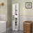 67.51" Tall Bathroom Storage Cabinet With Adjustable Shelves,Slim 2 Doors Freestanding Cabinet With Anti-Tip, Open Compartments