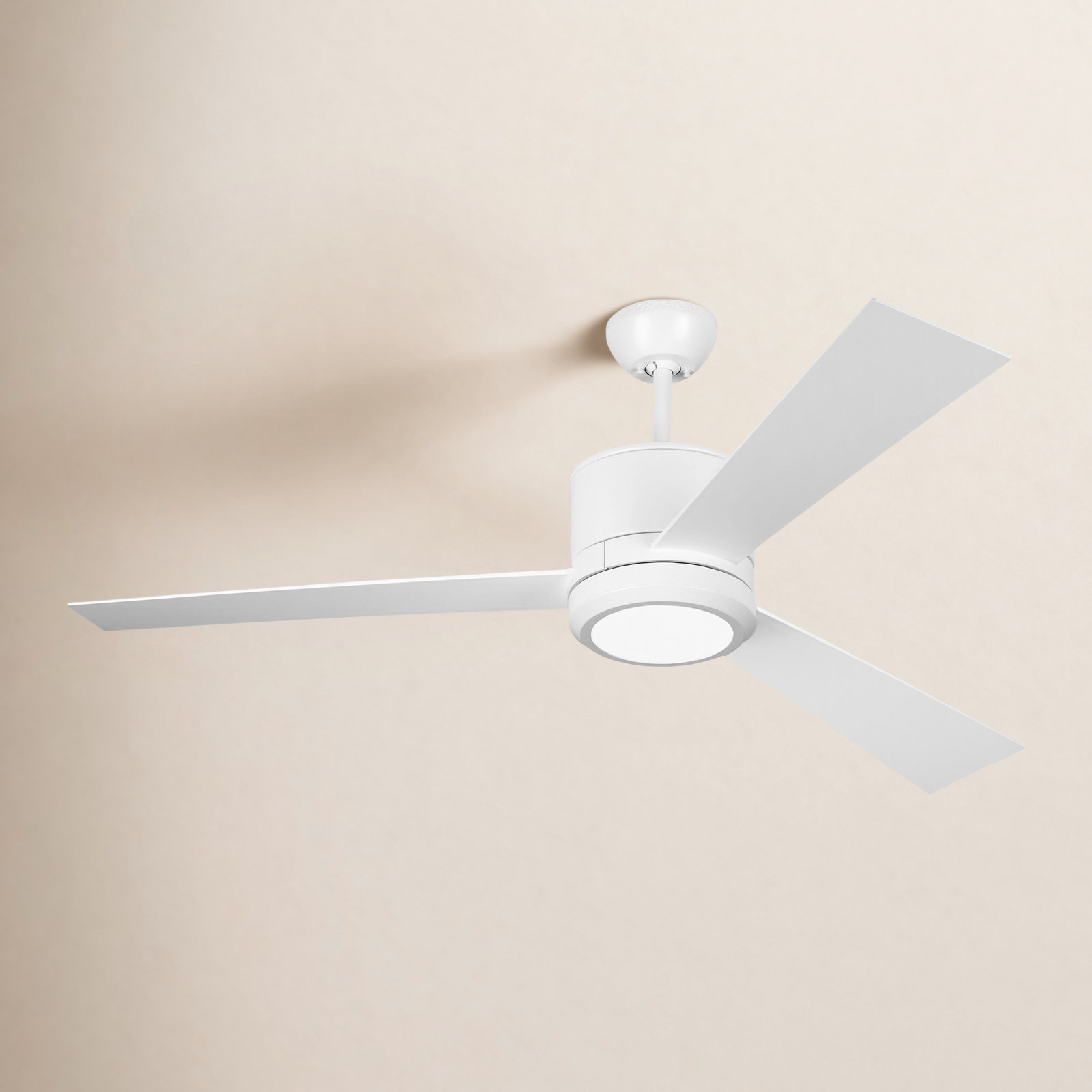 Tulsi Ceiling Fan with Light Kit, Matte White with White Blades, 52