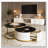 Round Nesting Coffee Table Fluted with Drawer-889376335