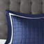 Ensemble de literie 8 pièces très grand / très grand bleu marine - édredon et courtepointe de luxe avec coussins assortis et matériaux doux-120478302-120478301