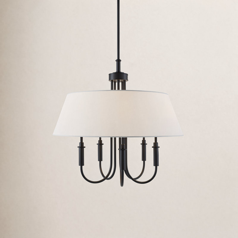 Iron 5-Light Chandelier, Matte Black