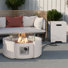 Foyer d'extérieur au propane H 11,8 po x l 27,6 po Calzacorto