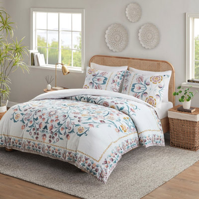 Ensemble d'édredon en mélange de coton 