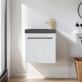 Macius 20.02'' Single Bathroom Vanity with Resin Top