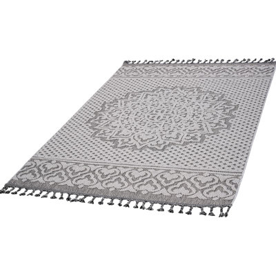 Loom & Gray/white Medallion Area Rug 8x10 - Look, Stain , Non-shedding, Pet-, Multiple Options, Easy To Clean, Carpet Stylish Touch, No Shedding, Pet Safe, Different Sizes Colors, Maintenance,
