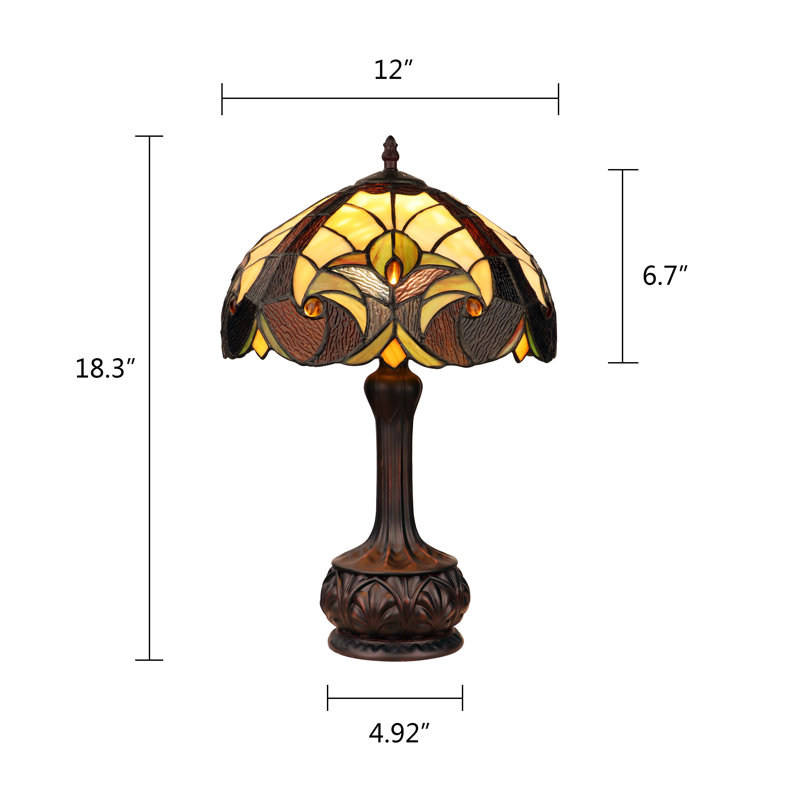 Victorian Resin Table Lamp, Yellow