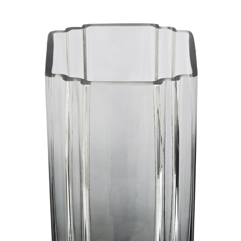 Herriman Glass Table Vase, Grey Ombre