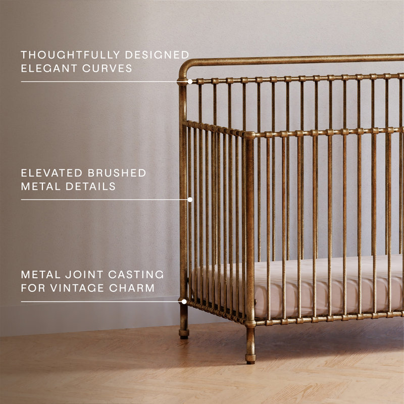 Winston 4 -in-1 Convertible Crib, Vintage Gold