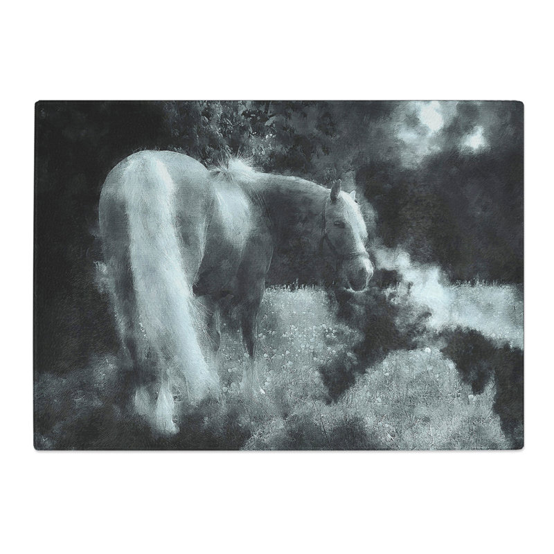 Lone Horse Painting Chopping Board, 0.4cm H x 20cm W x 28.5cm L