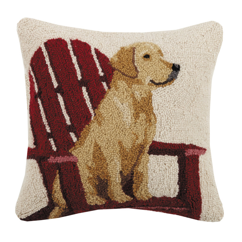  Coussin en laine Retreiver avec Adirondack