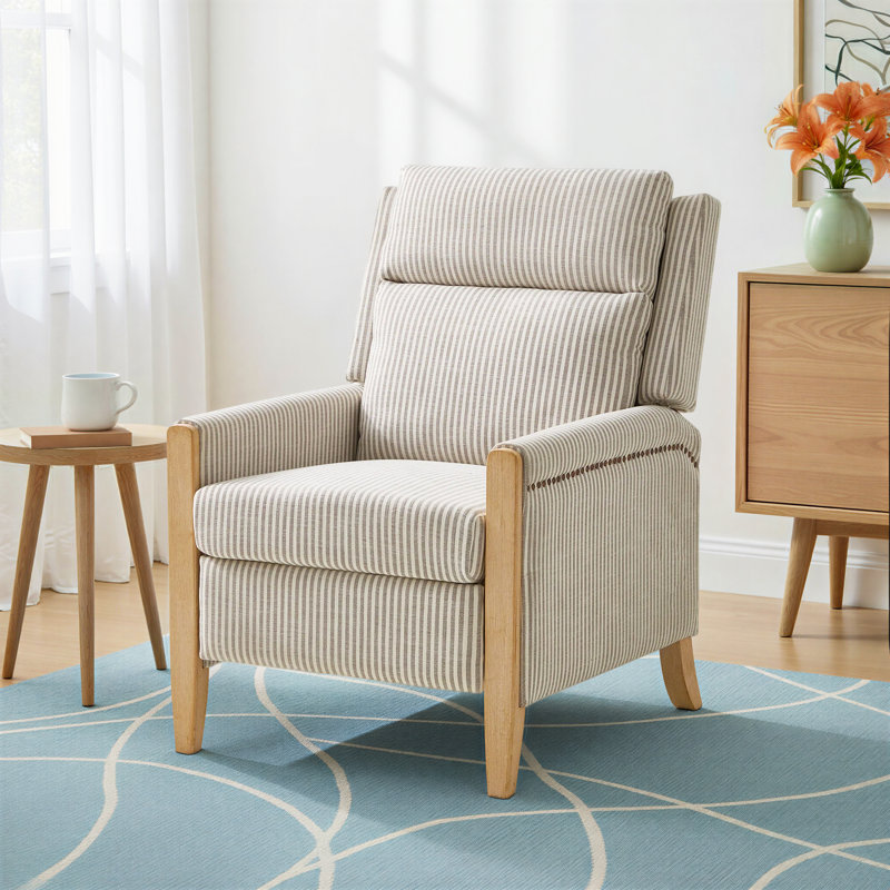 Fauteuil inclinable de 28,74 po Terren, Gris rayé étroit