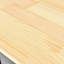 Îlot de cuisine mobile à roulettes avec abattant - plateau en bois massif (tabouret non inclus)-1431394864