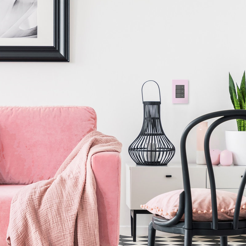 Plaque murale Adorne® 1-Gang + Rocker, Rosa