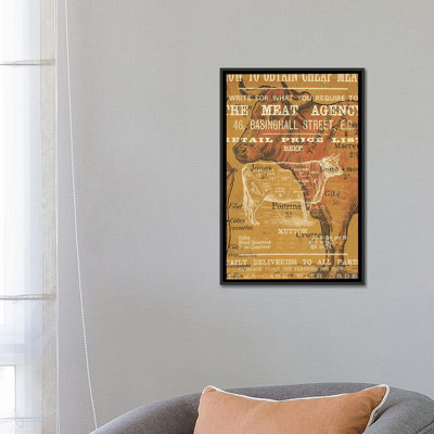 «The Meat Agence», reproduction d'impression sur toile tendue