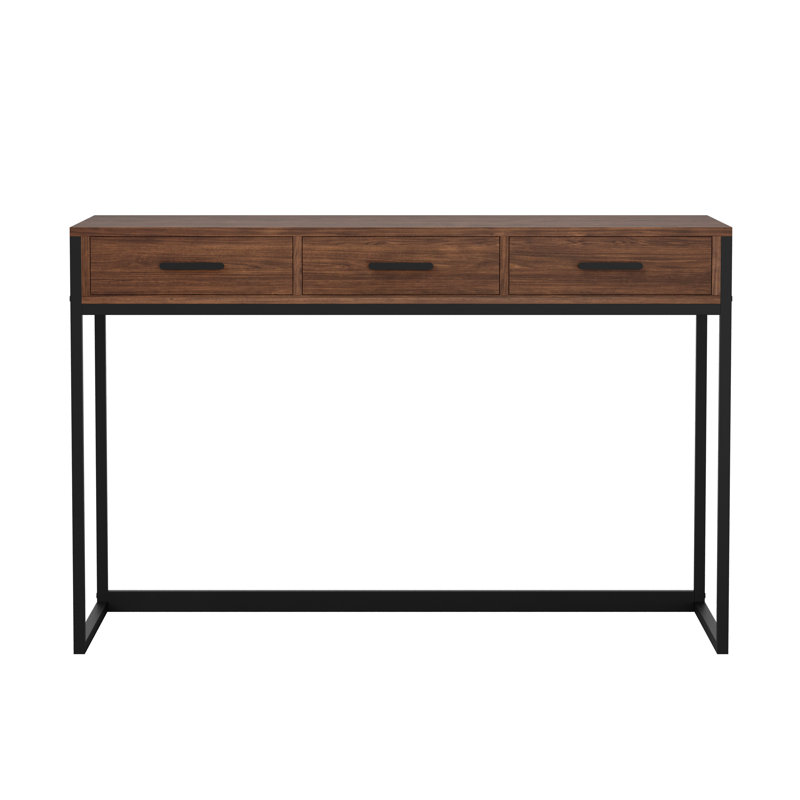 Bureau à domicile 3 tiroirs Martha Stewart, Noyer / bronze huilé