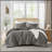 3-Piece Cal King Soft Washed Pleated Comforter Set-133388181