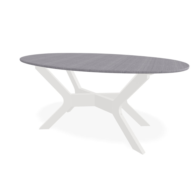 Outdoor Round Coffee Table, Gray/Snow, Marine Grade Polymer