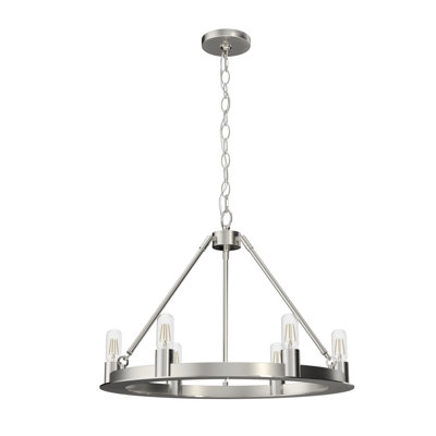 Plafonnier lustre 6 lumières Hunter Saddlewood