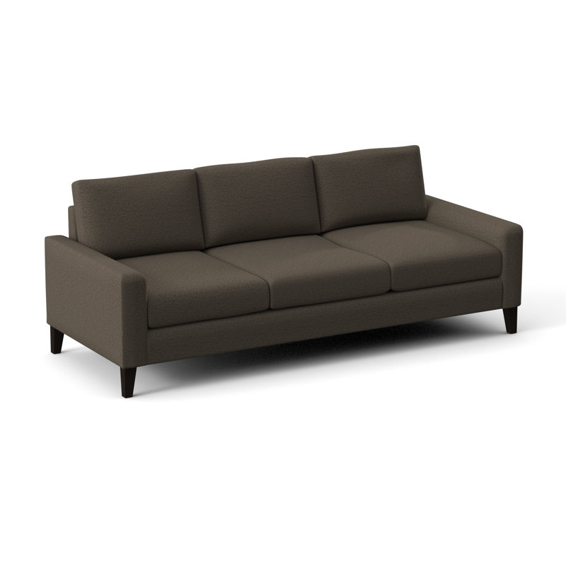 Madison 84" Square Arm Sofa with Reversible Cushions, Elliot Caribou Performance