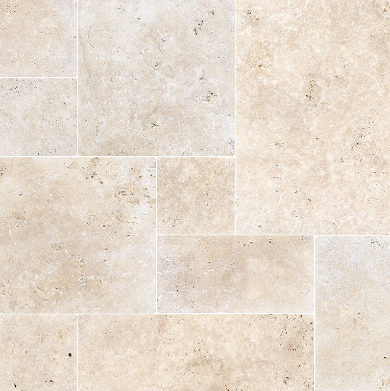 Ivory Random Sized Travertine Wall & Floor Tile