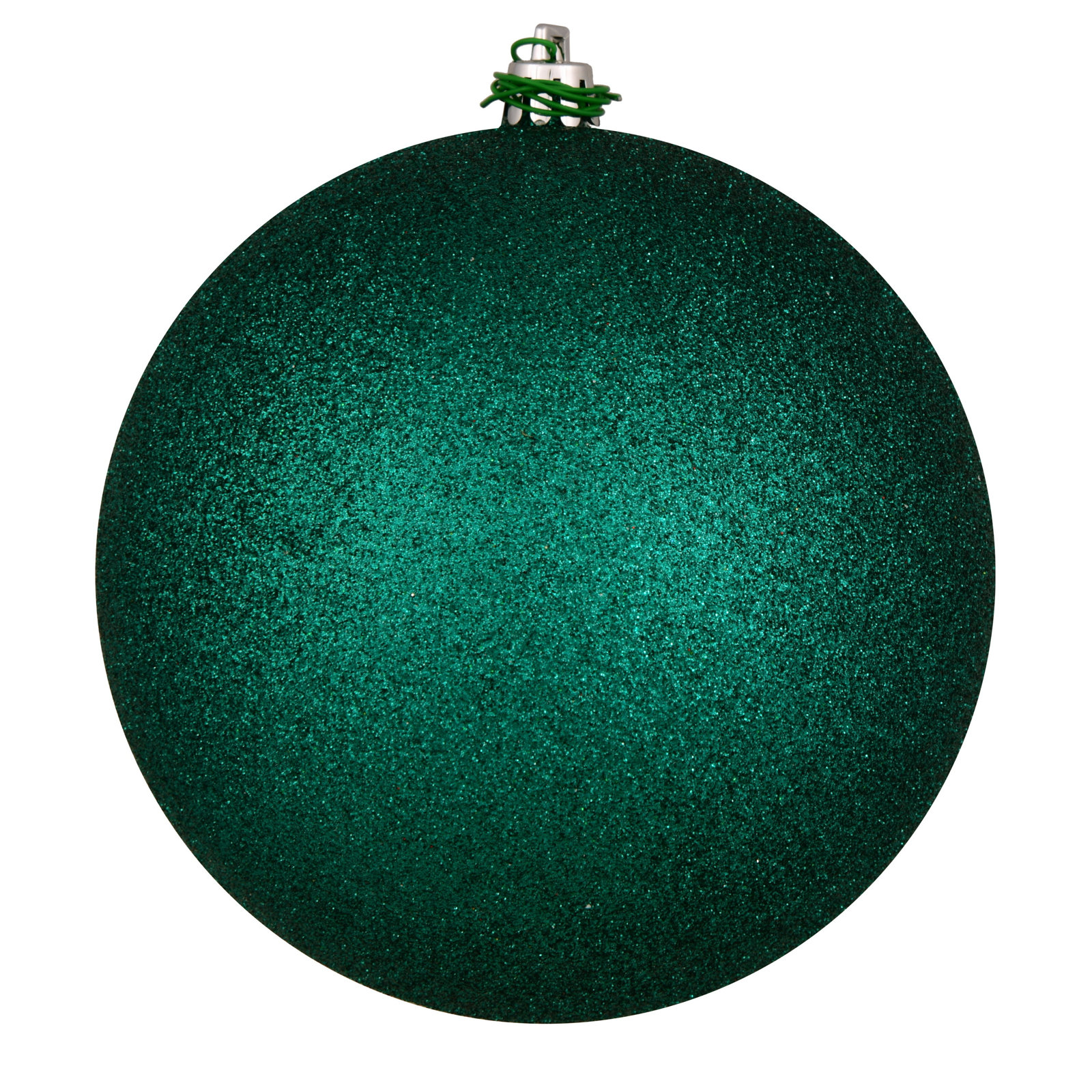 Holiday Décor Ball Ornament, 2.75" H x 2.75" W x 2.75" D, Dark Teal Glitter
