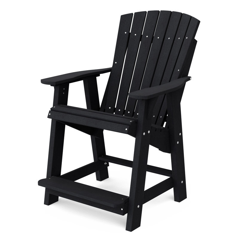 Heritage High Adirondack Chair, Black