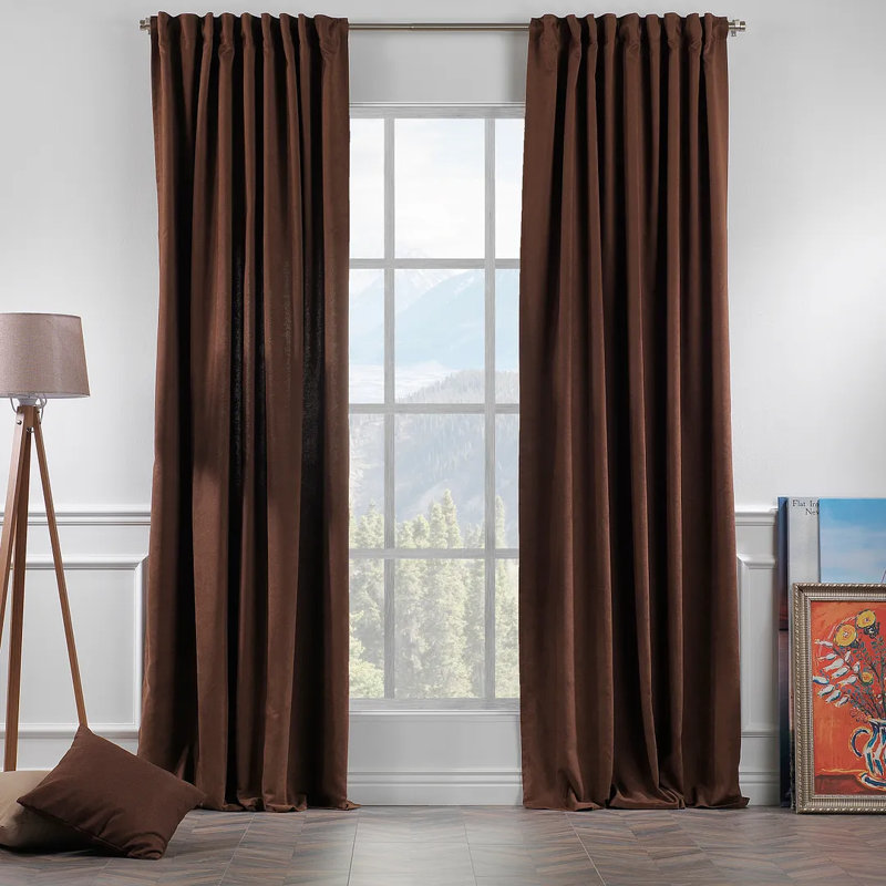 Très grand panneau décoratif simple sur mesure extra large x très long, L 52 po x L 95 po, Brun foncé