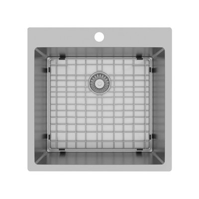 Affordable Luxury 20" X 20" Drop-In Stainless Steel Island Kitchen Sink