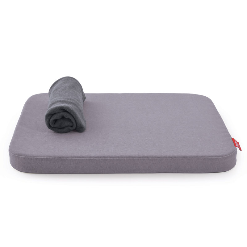 Orthopedic Microfibre Pet Bed, Light Grey, Medium (80cm W x 60cm D)