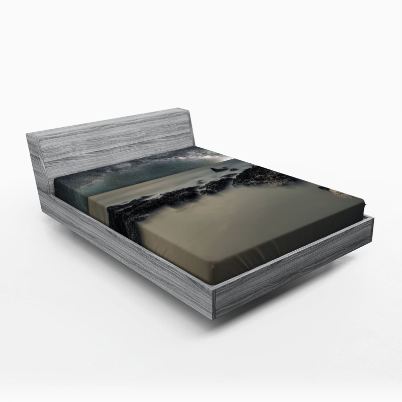 Space Microfiber Fitted Sheet, Queen Fitted Sheet