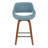 Fixed-Height Bar & Counter Stools with Square Footrest & Fabric Upholstery-87284283-104872002
