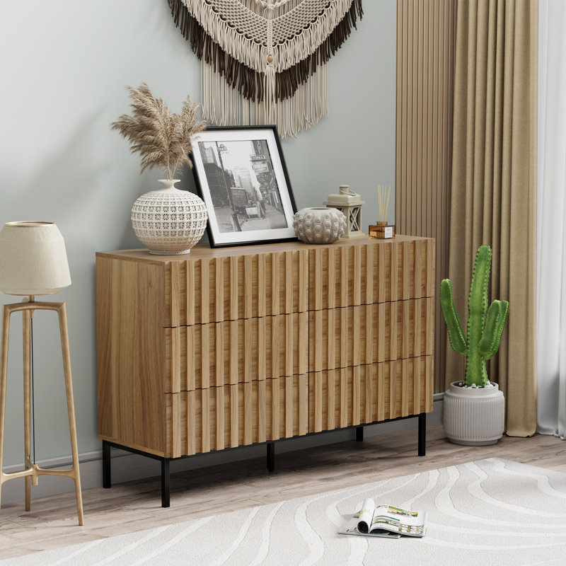Sevyn 6 Drawer 47.2" W Double Dresser, Nature