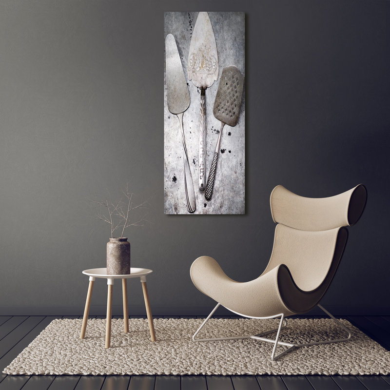 Metal Cutlery - Wrapped Canvas Print