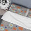 Ensemble de housse de couette en microfibre gris / orange / bleu marine 3 pièces-929845403