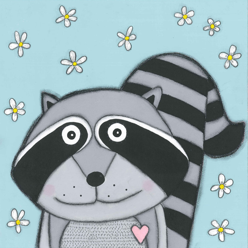 Super Animal - Raccoon by Tatijana Lawrence - Wrapped Canvas Painting, 51cm H x 51cm W  