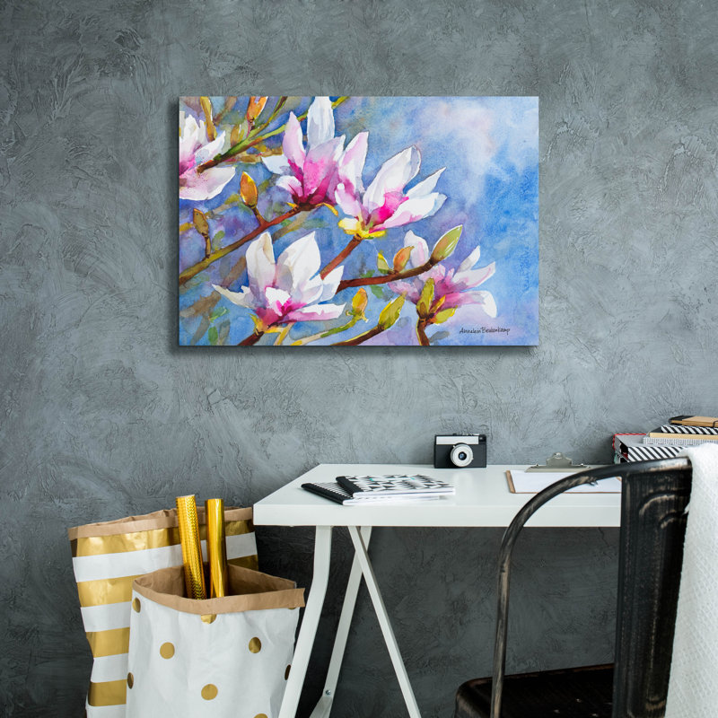 Art mural sur toile Winston Porter «Magnolia Marvel» par Annelein Beukenkamp, H 18 po x l 26 po x P 0,75 po