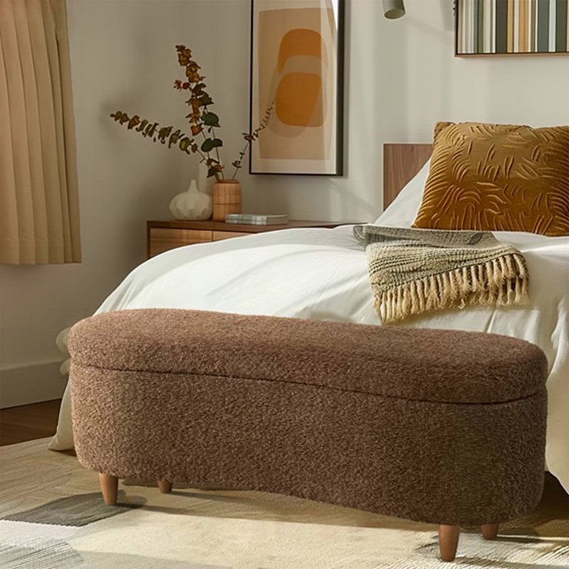 Banc de rangement Boucle, Chocolat