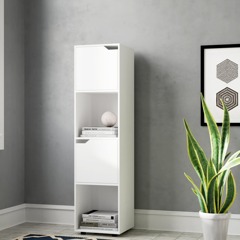 Kalyn 119cm H x 30cm W Cube Bookcase, White