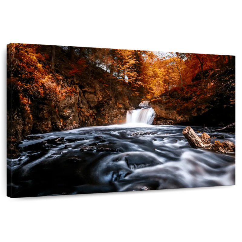 Alvord Doane's Falls Waterfall Scene, 34" H x 51" W