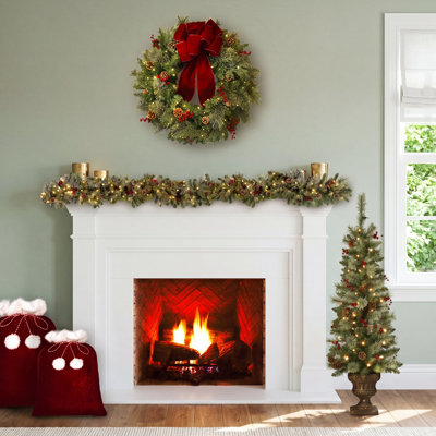 Hardesty Potted 4' Pre-Lit Spruce Tree